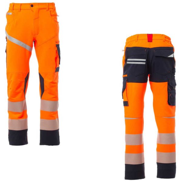 Warnschutzhose orange Stretch